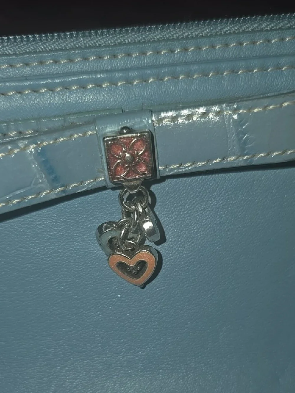 Brighton Light Blue Women’s Shoulder Bag with Heart Charm